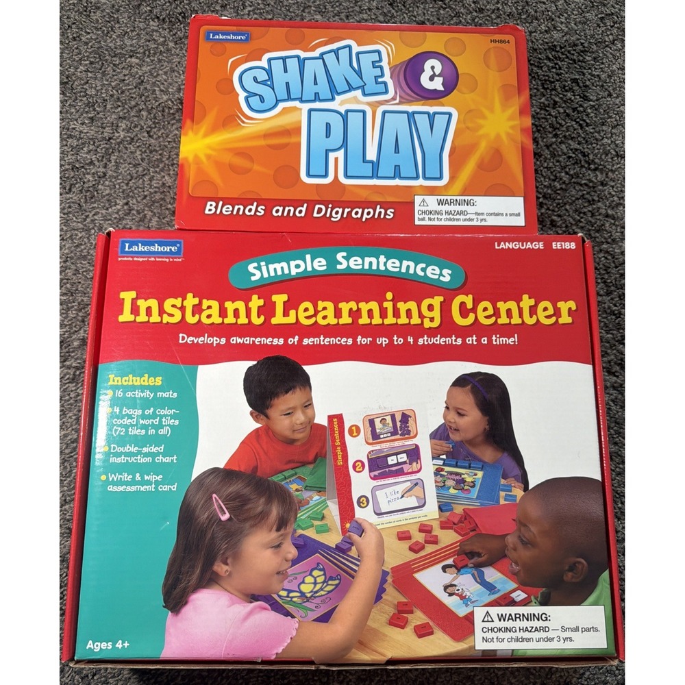Lakeshore Learning Instant Learning Center Simple Sentences / Shake & Play Blend